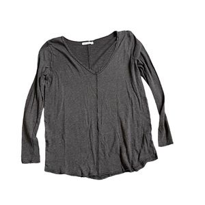 Project Small T long sleeve V neck sweater shirt